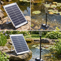 Solar-Powered Fountain Pump LED Water Feature Garden Decor Spray 500Lh