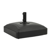 Black Fillable Patio Parasol Umbrella Stand with Wheels