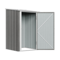 3x3ft Zinc Steel Garden Storage Shed with Pent Roof & Lockable Door