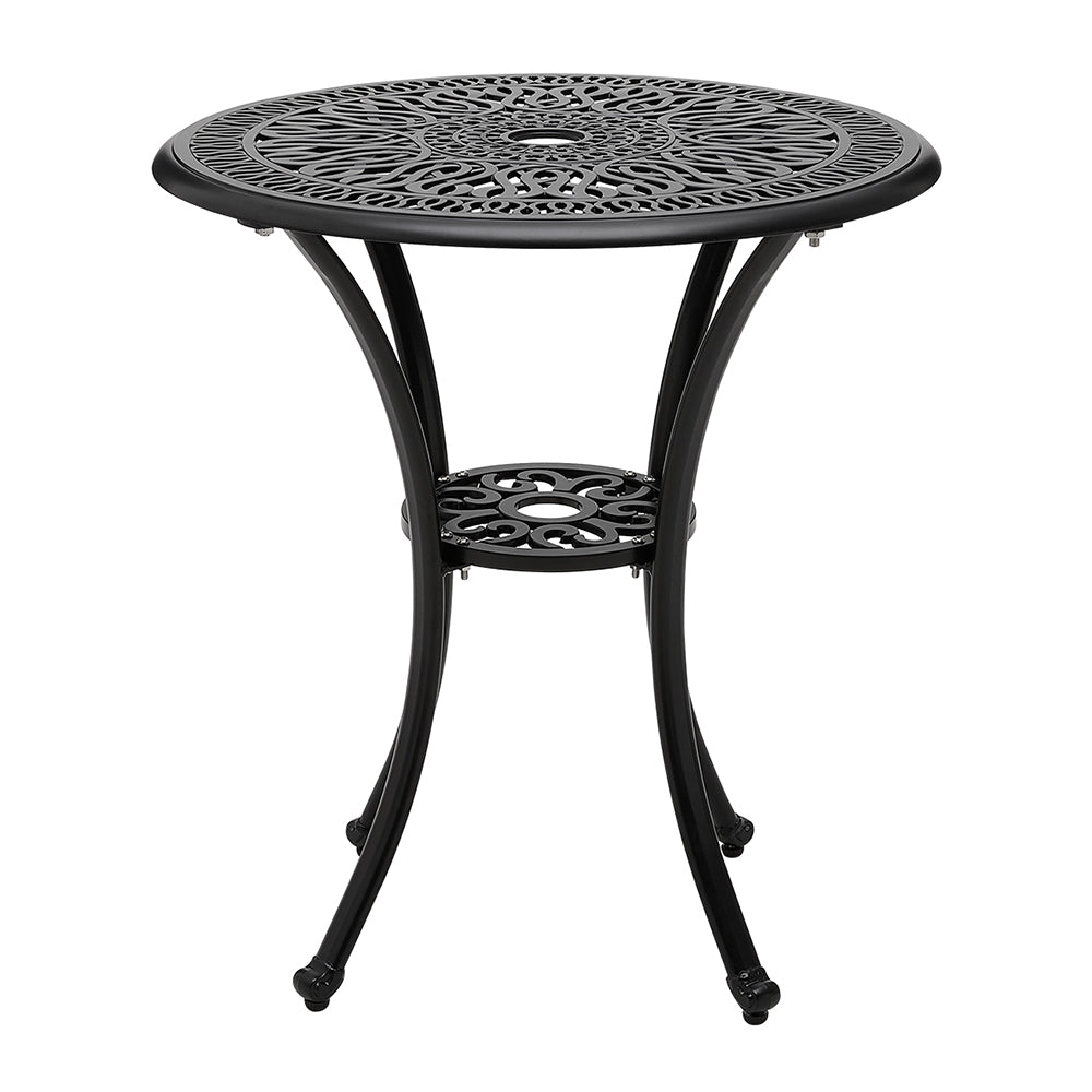 Elizabeth Style Round Patio Table in Cast Aluminum – 60cm Diameter Outdoor Table