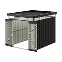 Weatherproof Metal Garden Storage Shed with Lockable Door and Window