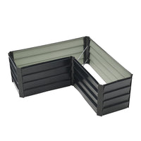 Weatherproof 7-shape raised garden bed outdoor planter box – strong and rust-resistant garden box on white background