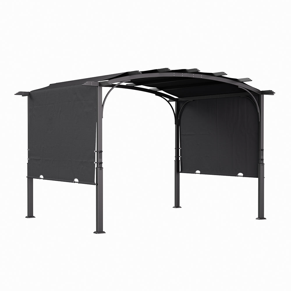 Freestanding Outdoor Garden Gazebo with Retractable Canopy – Product View on White Background