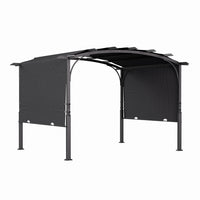 Freestanding Outdoor Garden Gazebo with Retractable Canopy – Product View on White Background