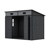 6/7x4ft Garden Storage Shed with Window Double Doors and Floor
