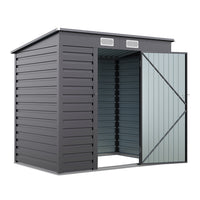 6x4ft freestanding metal garden shed with sloped roof – secure and weatherproof storage for tools