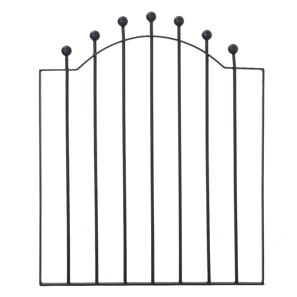 Black Arched Top Metal Lockable Garden Gate