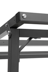 Close-Up of PE Cover and Steel Frame – Weather-Resistant Firewood Rack