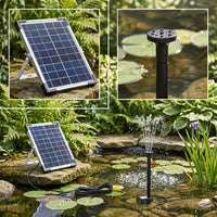 Solar-Powered Water Fountain Pump 500Lh Garden Feature