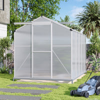 Spacious 10x6ft Greenhouse with Base in Backyard Garden – Modern and Weatherproof Design for All Seasons