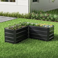 7-shape raised garden bed in outdoor garden setting – perfect for planting vegetables and flowers in backyard