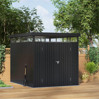 Weatherproof Metal Garden Storage Shed with Lockable Door and Window