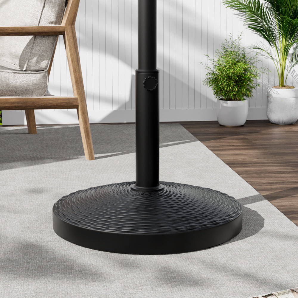 Stylish Resin Parasol Base Sturdy Weather Resistant Outdoor Parasol Stand