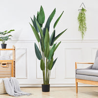 160/180CM Height Artificial Bird of Paradise Plant Fake Tropical Tree with Pot