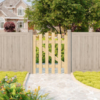Spruce Wood Arched Top Garden Gate with T Hinges & Door Bolt