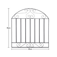 Black Arched Top Lockable Rust Resistant Metal Garden Gate