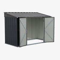10x5FT Metal Garden Storage Shed with Lockable Double Doors
