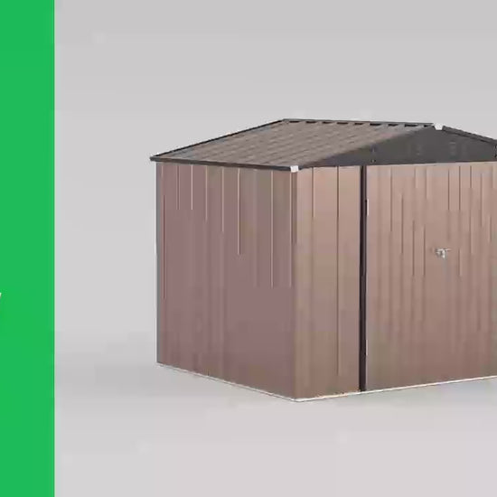 8x6ft garden shed assembly video - step-by-step installation of metal storage shed